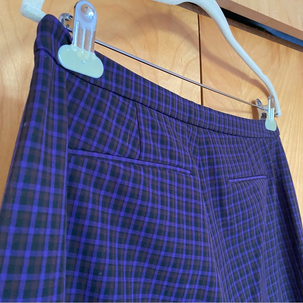 Elie Tahari Purple Plaid Pants (sz 8) - Picture 9 of 13